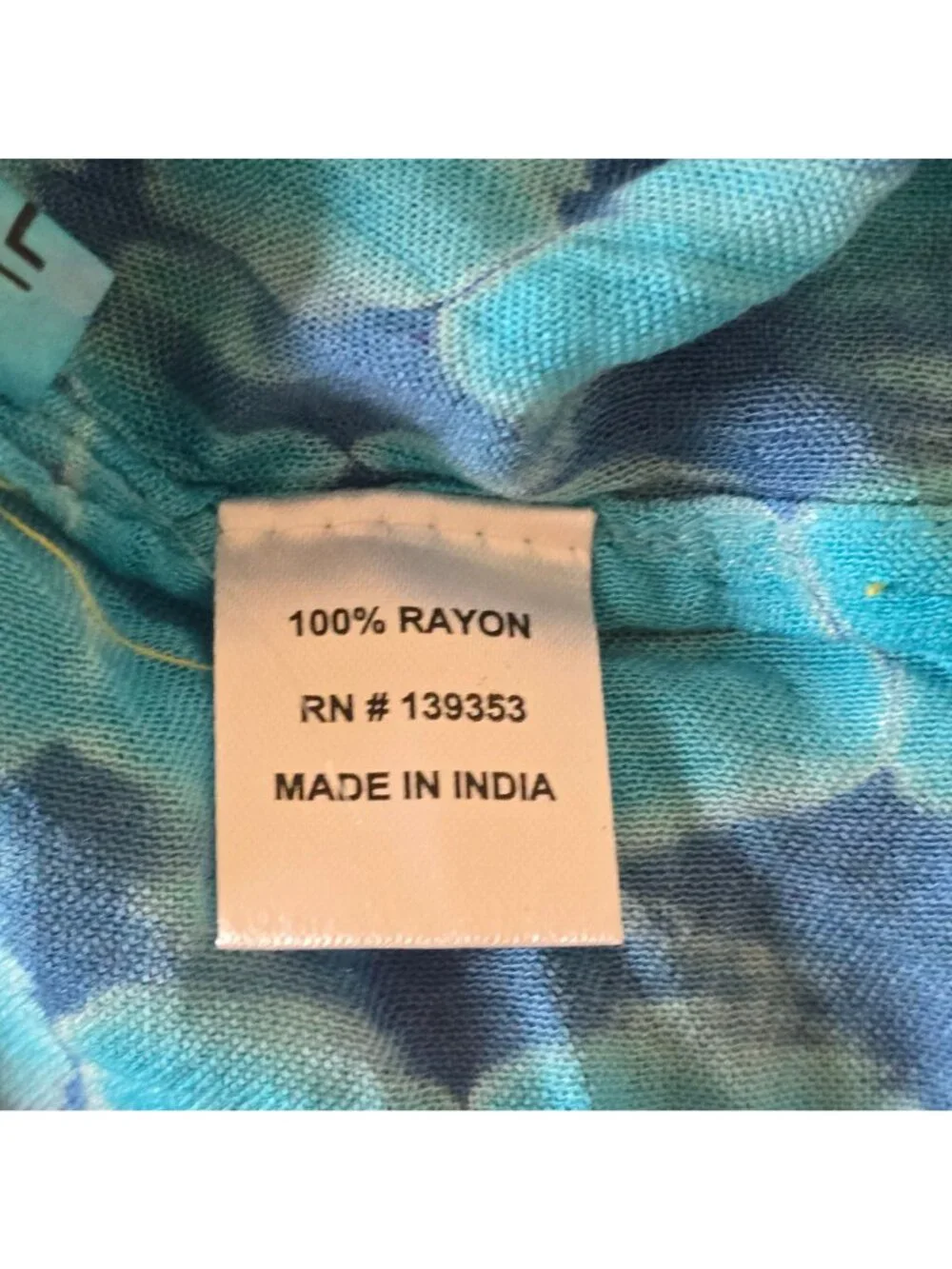 Ace Fashion L Flowy Tie-Dye Rayon Boho Dress Multicolor Short Sleeve Festival - Picture 3 of 5
